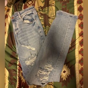 American eagle stretch mom jeans size 10 x-long